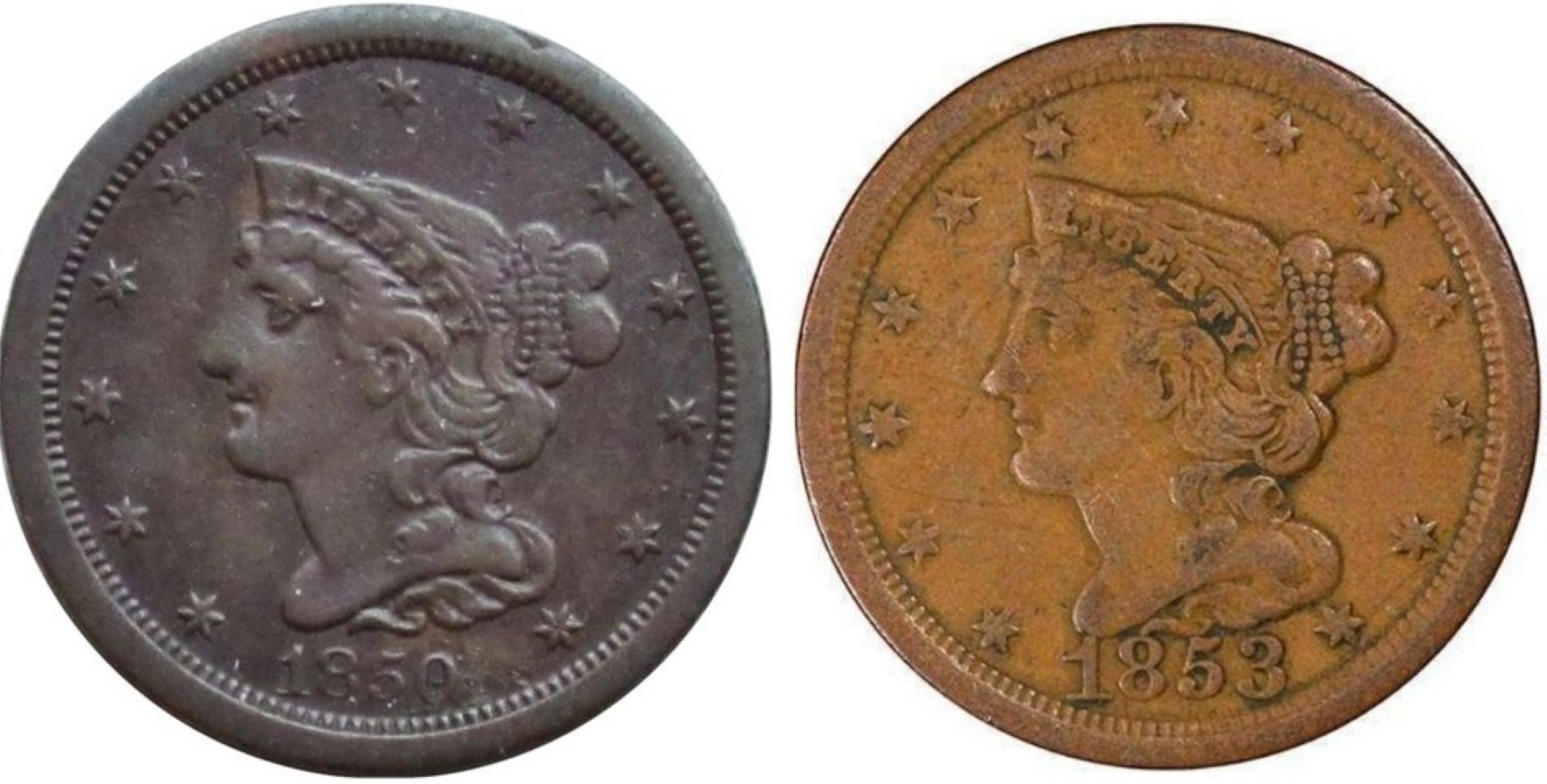 1850-1/2c-Braided-Hair-Half-Cent